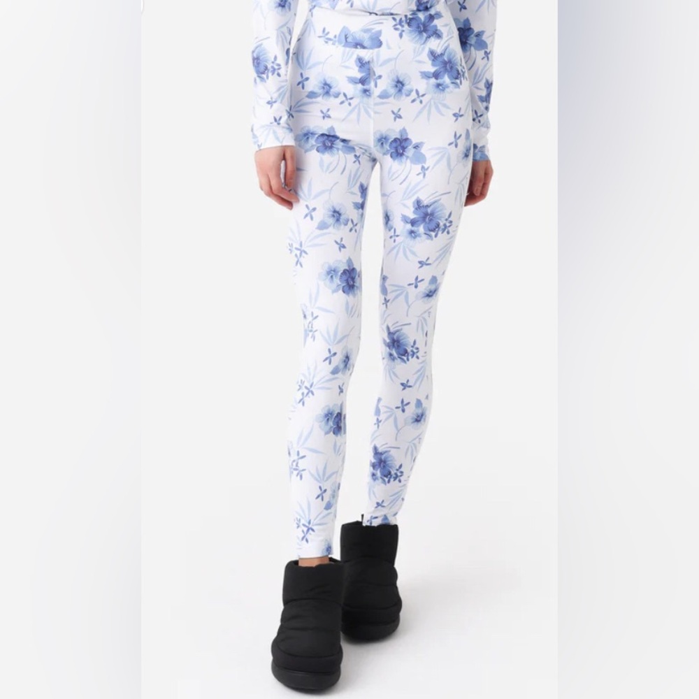 Bogner X LoveShackFancy Love Base Layer Bottom Size XS White and Blue